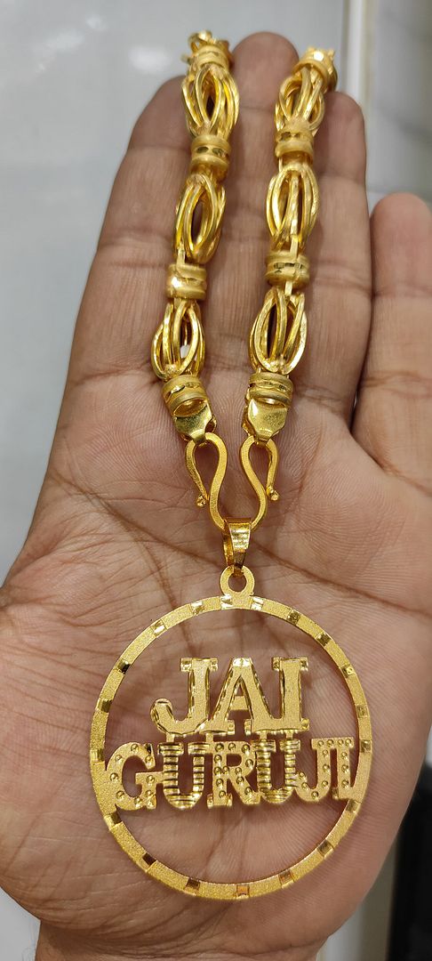 20 Size 200 Mg. Gold Forming Chain Pendant By Chokerset CSCP2883