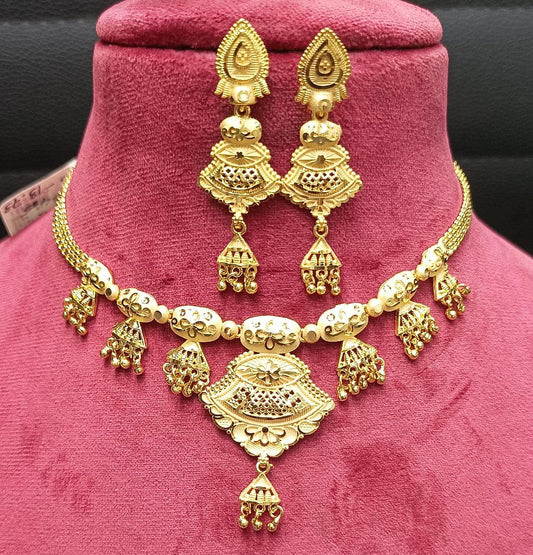 100 Mg. Gold Forming Necklace By Chokerset CSGF1757