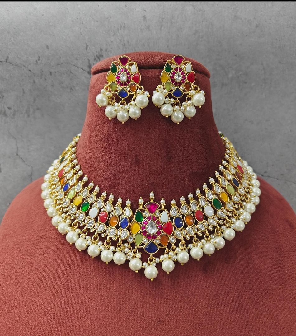 Fine Polki Kundan Antique Set By Chokerset APS959