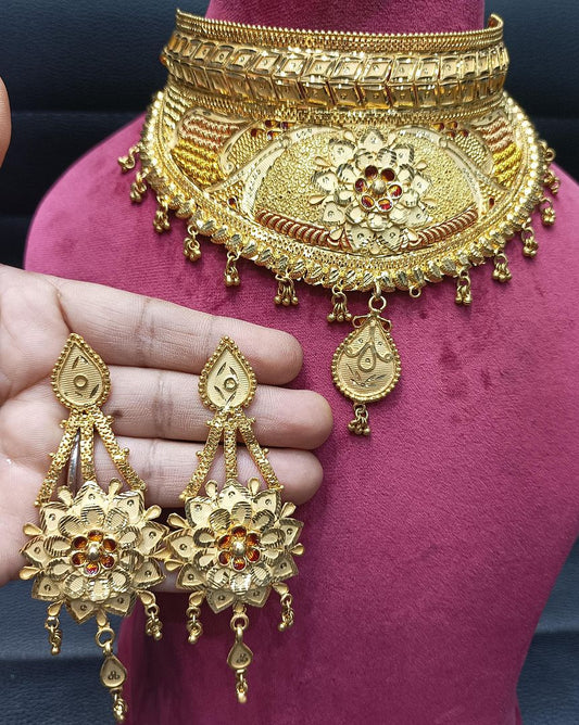 100 Mg. Gold Forming Necklace By Chokerset CSGF1755