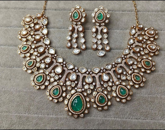 Fine Polki Kundan Antique Set By Chokerset APS1201