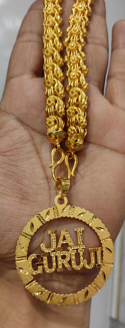 21 Size 200 Mg. Gold Forming Chain Pendant By Chokerset CSCP2881