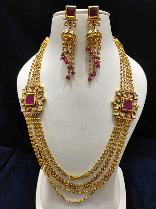 Fine Fashion Kundan Polki Jewellery Pendant Set By Chokerset CSACP474