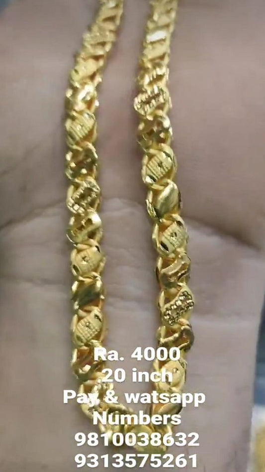 Gold Forming 200 Mg 20 Inch 8 mm 40 Gram Lotus Chain By Chokerset CHWA0034