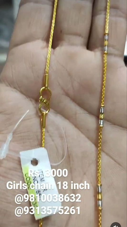 Gold Forming 200 Mg 18 Inch 2 mm 15 Gram Girls Chain By Chokerset CHWA0036