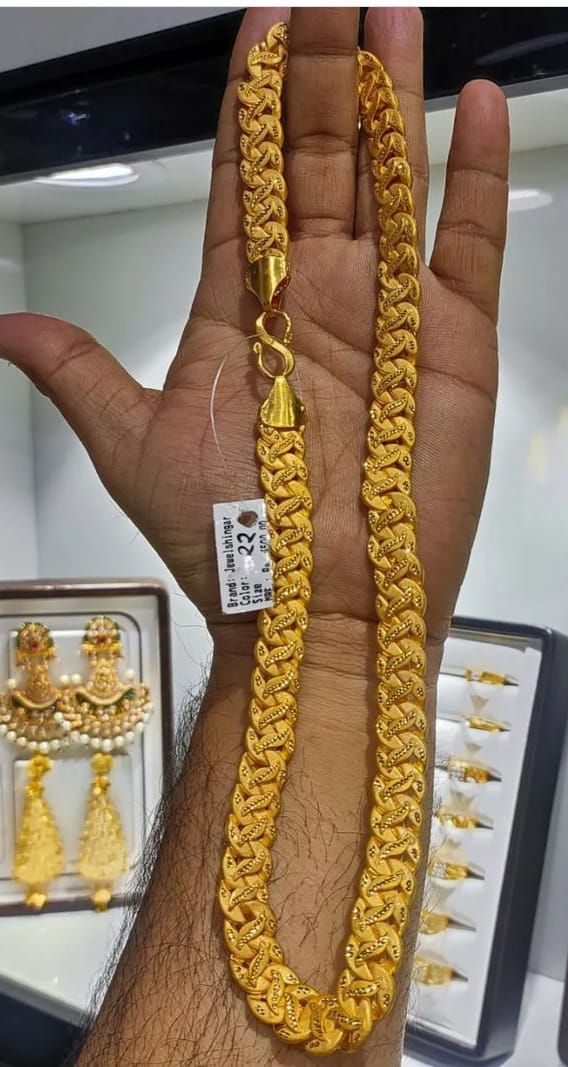 Gold Forming 200 Mg 22 Inch 13.5 mm 35 Gram Lotus Chain By Chokerset CHWA0069