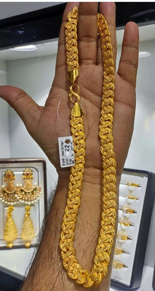 Gold Forming 200 Mg 22 Inch 13.5 mm 35 Gram Lotus Chain By Chokerset CHWA0069