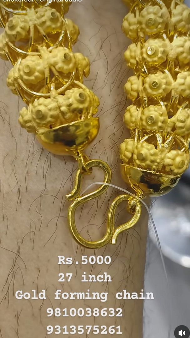 Gold Forming 200 Mg 27 Inch 20 mm 100 Gram Big Chain By Chokerset CHWA0073