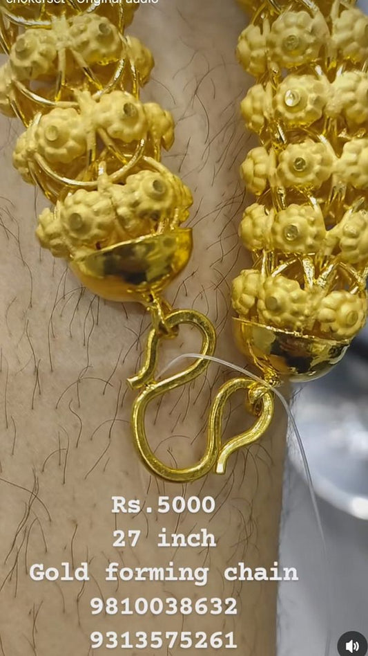 Gold Forming 200 Mg 27 Inch 20 mm 100 Gram Big Chain By Chokerset CHWA0073
