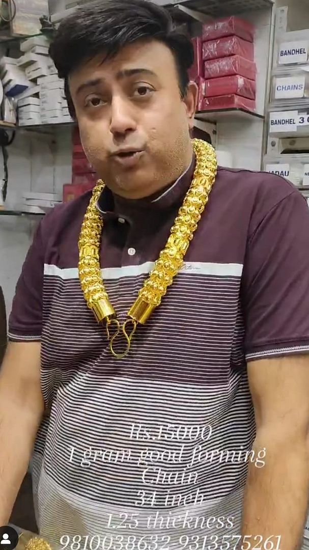 Gold Forming 1000 Mg 34 Inch 31 mm 25 Gram Big Chain By Chokerset CHWA0084