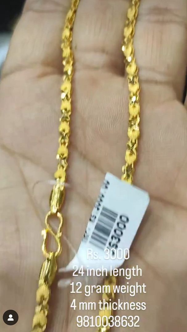 Gold Forming 100 Mg 24 Inch 4 mm 12 Gram Ladies Chain By Chokerset CHWA0091