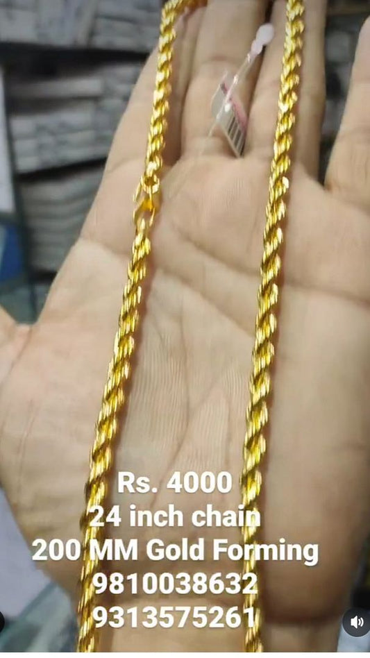 Gold Forming 200 Mg 24 Inch 5 mm 40 Gram Rassa Chain By Chokerset CHWA0096