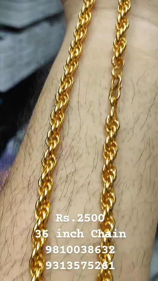 Gold Forming 100 Mg 36 Inch 5 mm 40 Gram Rassa Chain By Chokerset CHWA0106