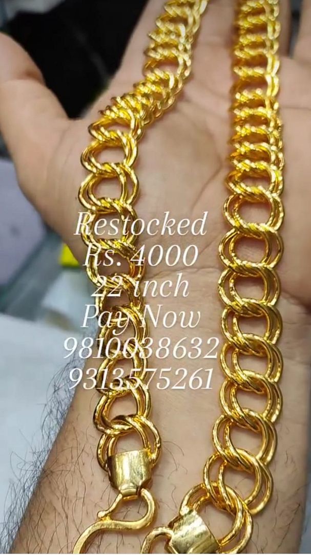 Gold Forming 200 Mg 22 Inch 12 mm 80 Gram Challa Chain By Chokerset CHWA0126