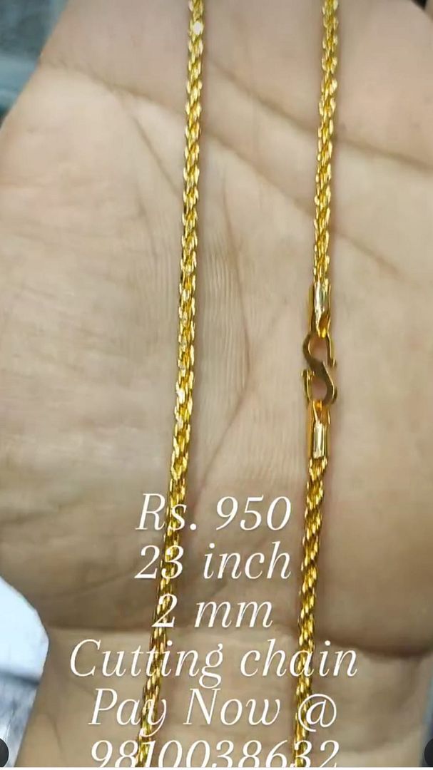 Gold Forming 25 Mg 23 Inch 2 mm 20 Gram Rassa Chain By Chokerset CHWA0127