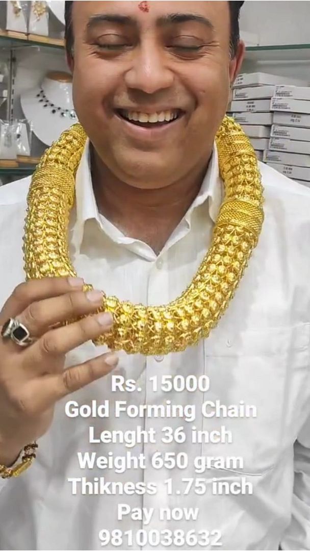 Gold Forming 1000 Mg 36 Inch 44 mm 500 Gram Big Chain By Chokerset CHWA0128