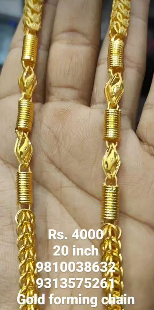 Gold Forming 200 Mg 20 Inch 8 mm 50 Gram Cylindrical Chain By Chokerset CHWA0131