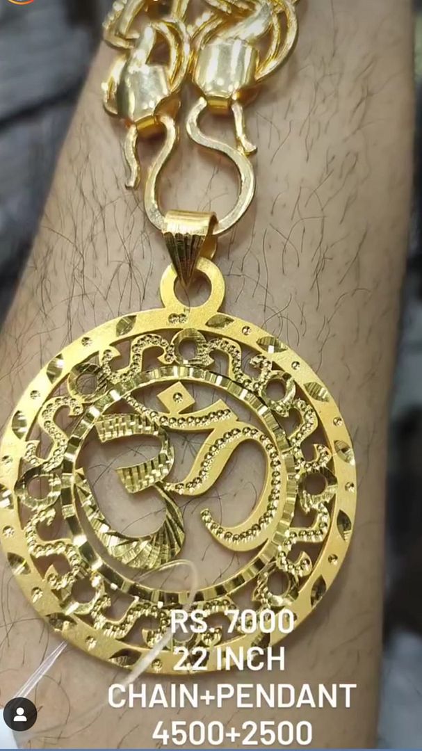 Gold Forming Chain Pendant Combo By Chokerset CPWA0064