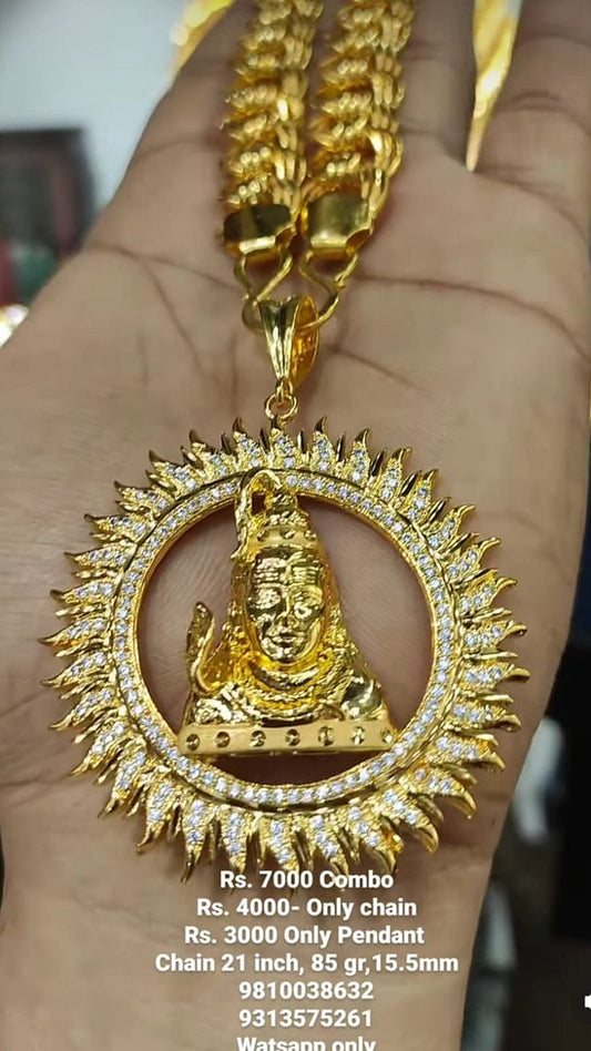 Gold Forming Chain Pendant Combo By Chokerset CPWA0103