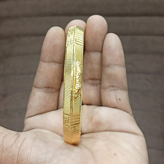 Gold Forming Gents Kada For Men 11 Gram* 18 MM-Plating Gold GFGK25