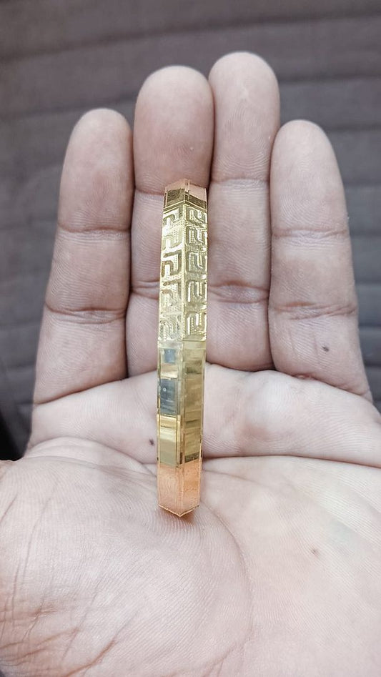 Gold Forming Gents Kada For Men 8 Gram* 17 MM-Plating Gold GFGK40