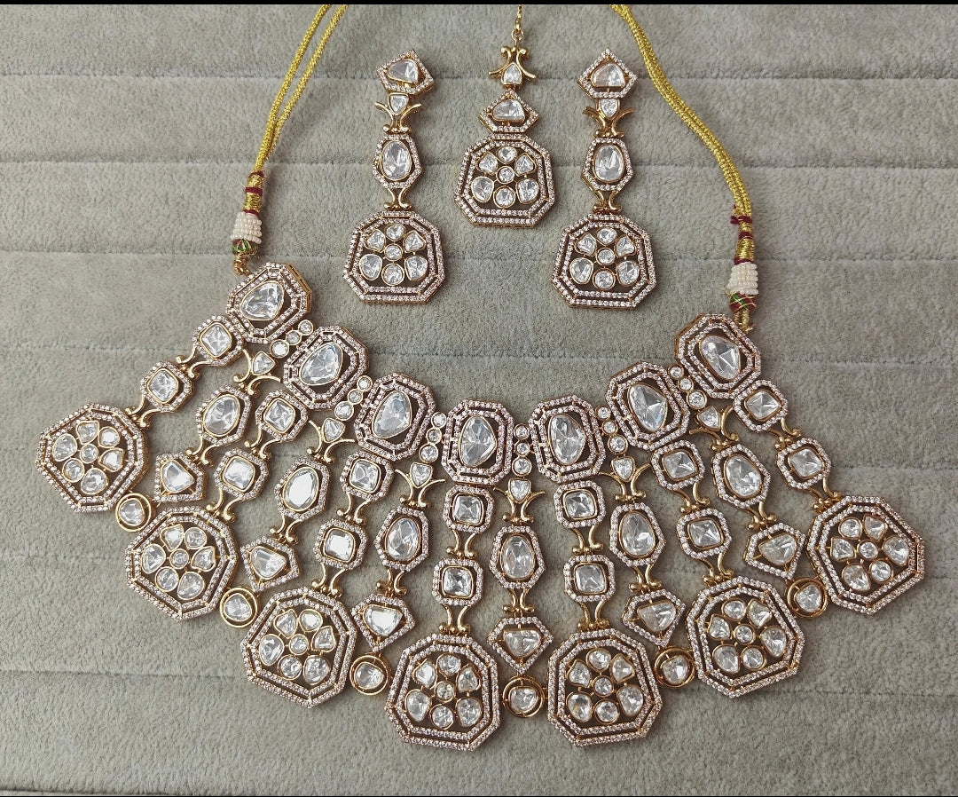 Fine Polki Kundan Antique Set By Chokerset APS951