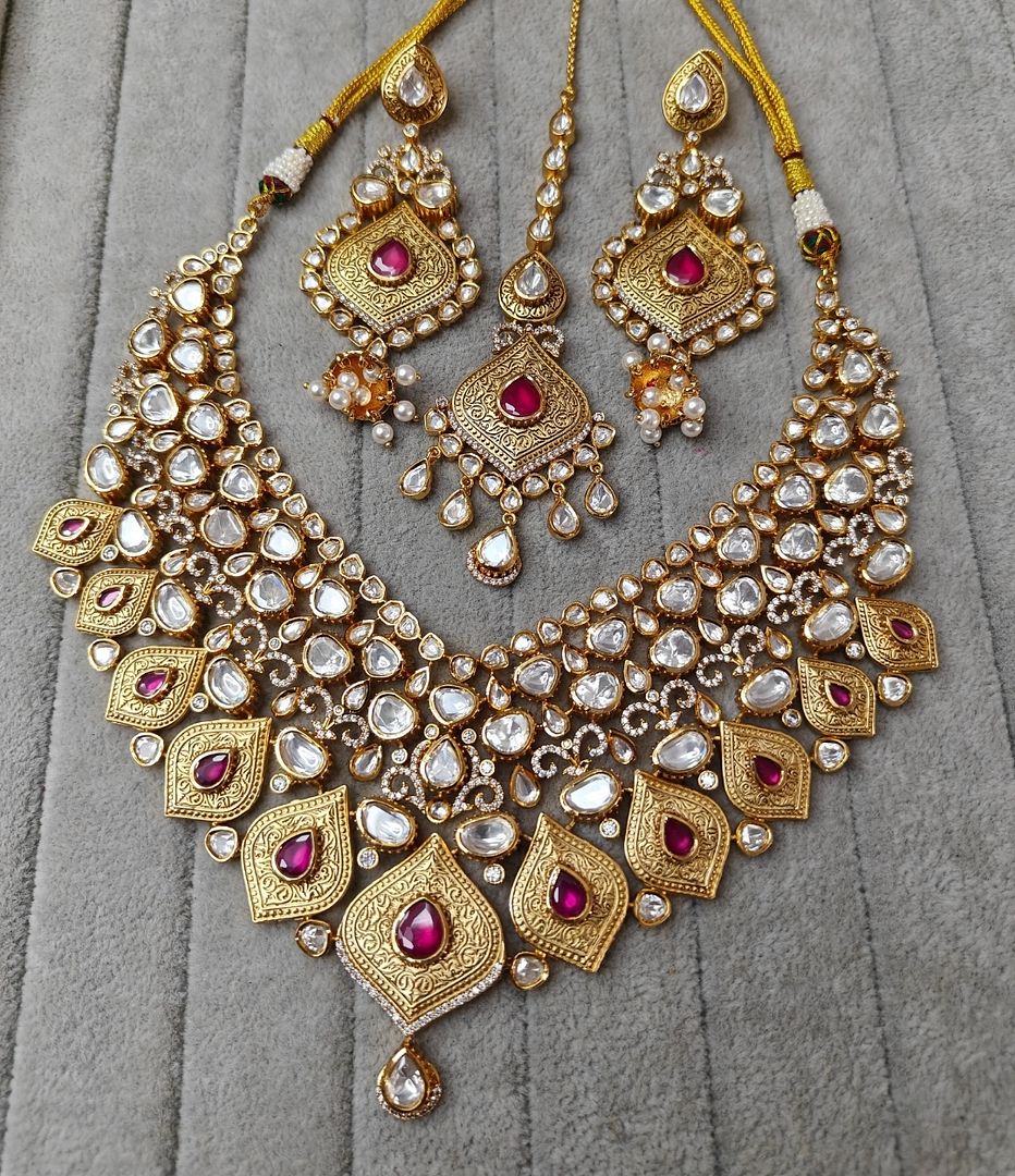 Polki Antique Necklace By Chokerset CSNS6865