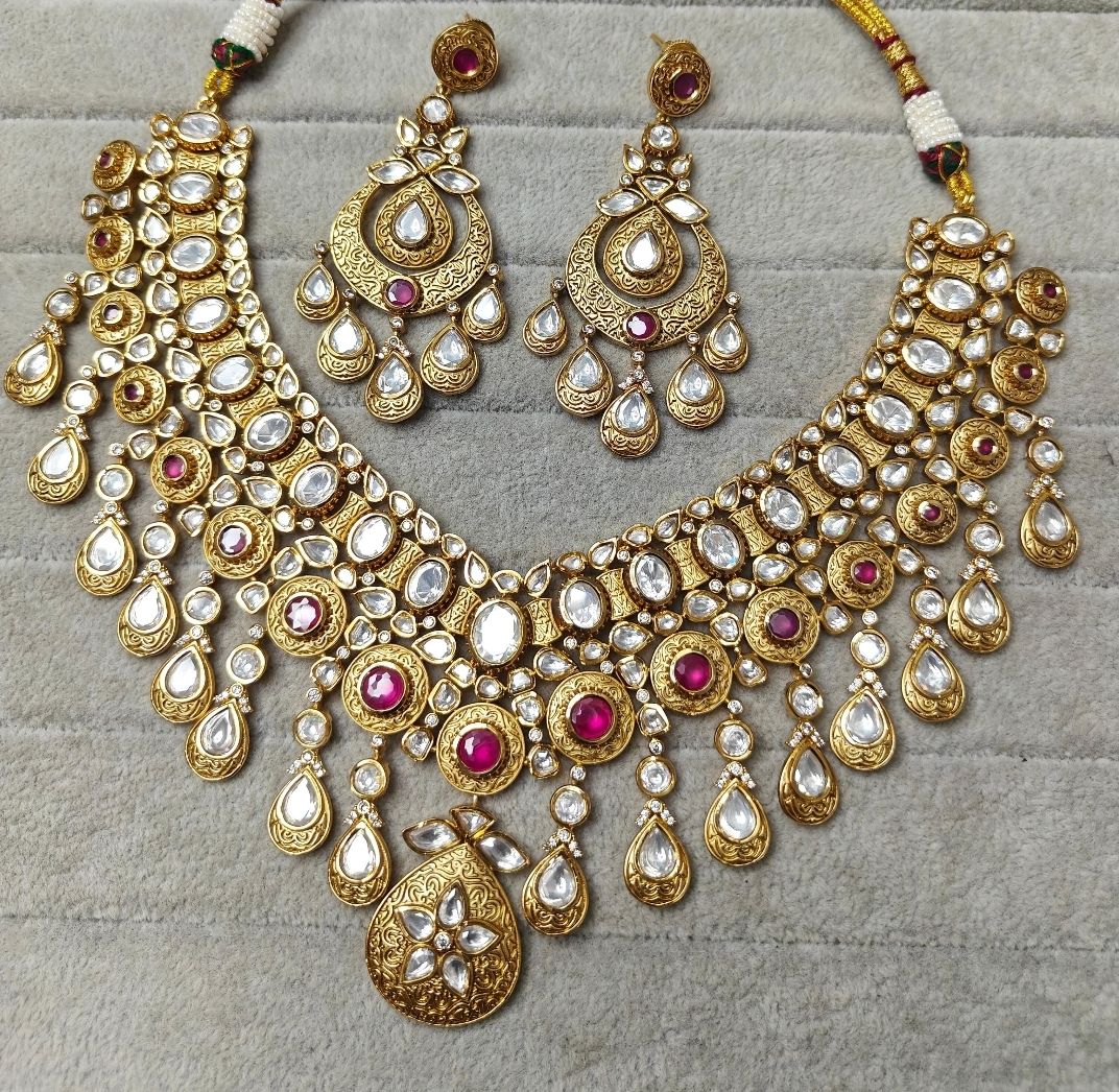 Polki Antique Necklace By Chokerset CSNS6853