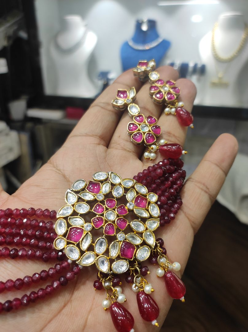 Fine Polki Kundan Antique Set By Chokerset APS934