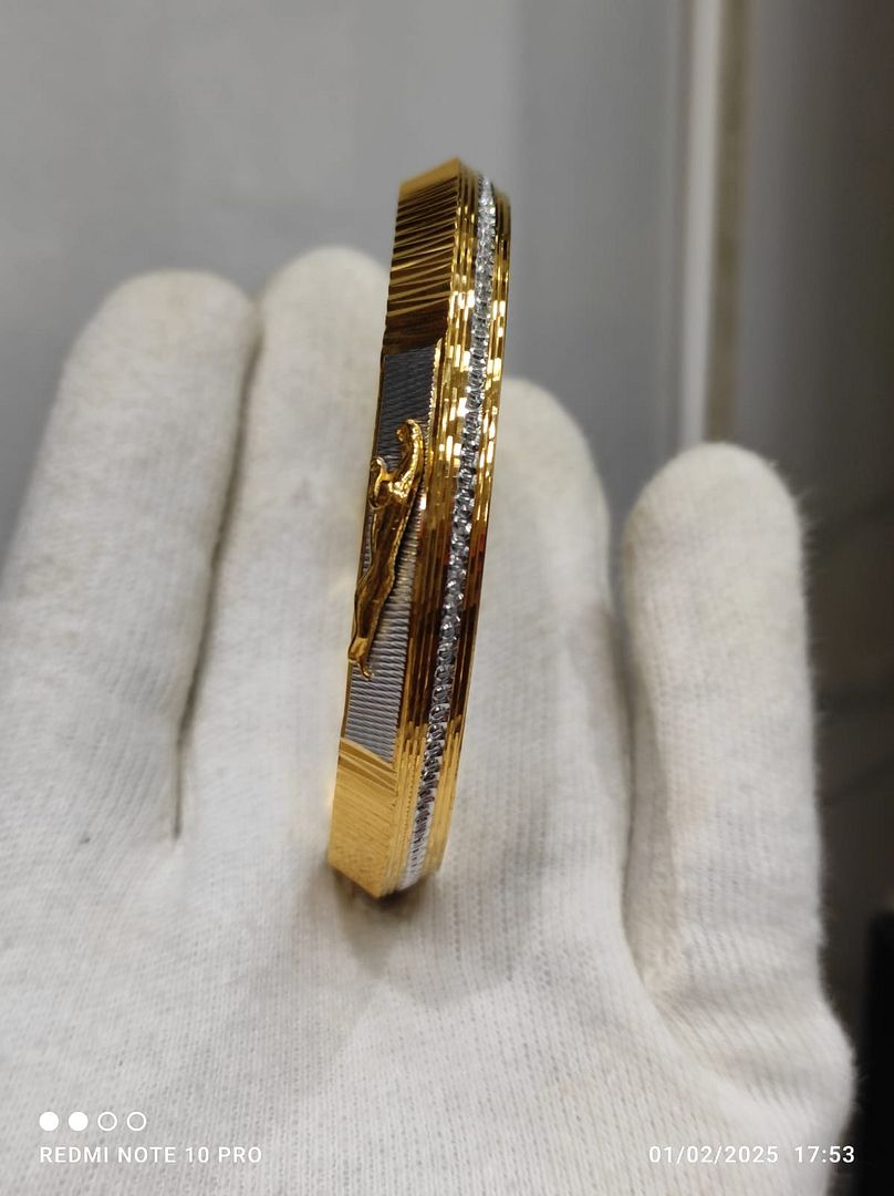 Gold Forming Gents Kada By Chokerset GFGK55
