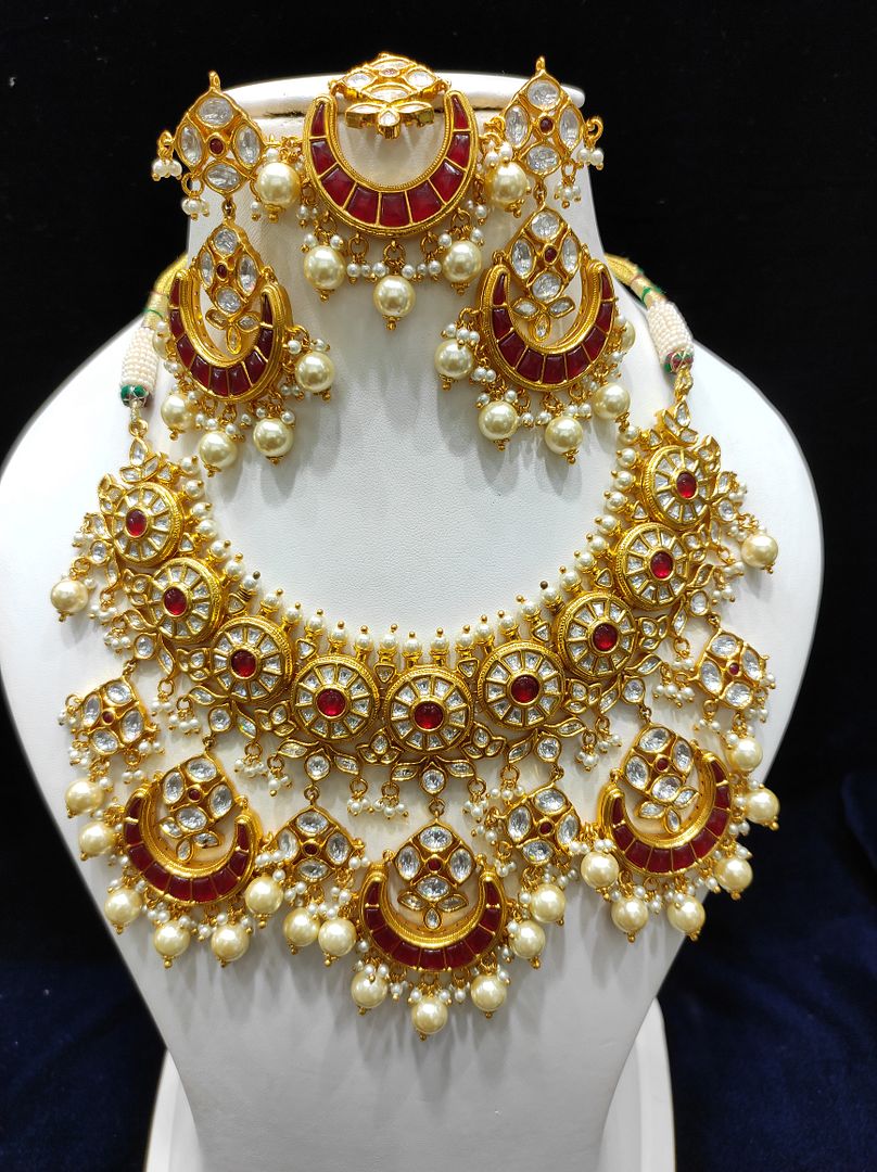 Fine Fashion Kundan Polki Jewellery Set By Chokerset CSACS401