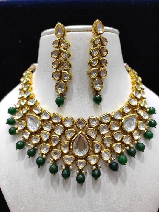 Fine Fashion Kundan Polki Jewellery Set By Chokerset CSACS407