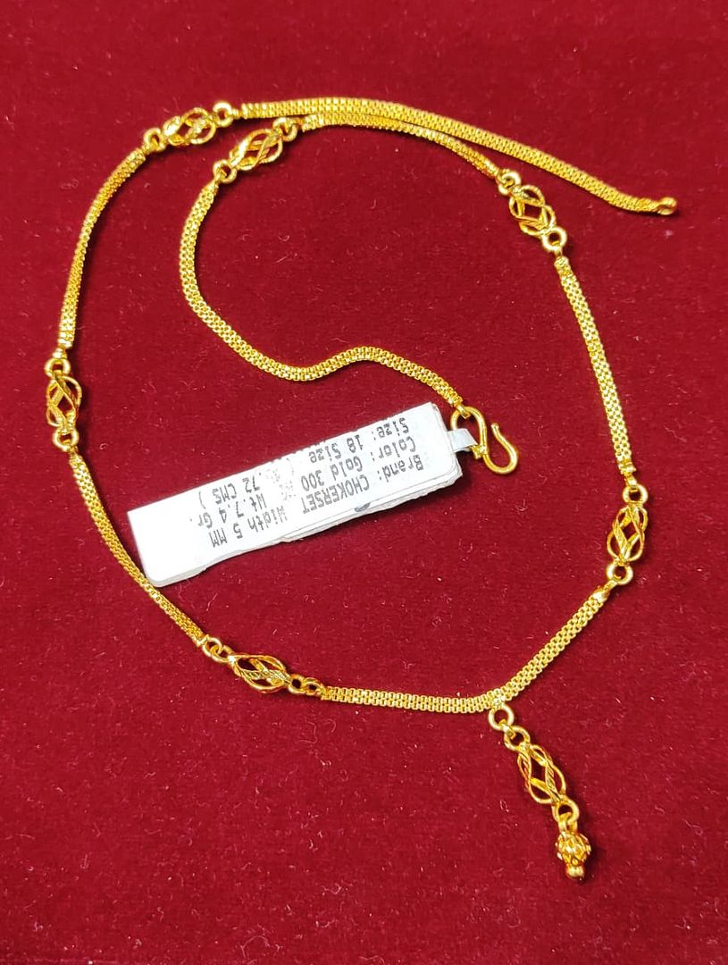 18 Size 300 Mg.1 Gram 24 kt Gold Forming Concept Chains By Chokerset  CSCHAIN1016