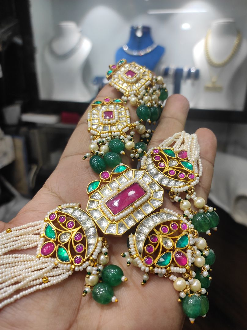 Fine Polki Kundan Antique Set By Chokerset APS926