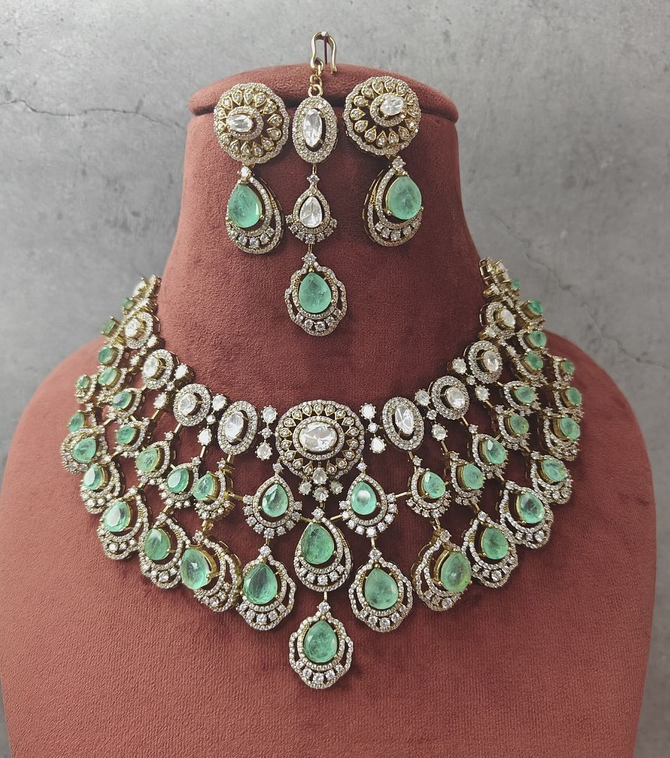 Fine Polki Kundan Antique Set By Chokerset APS1217