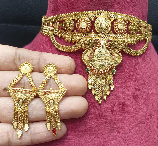 100 Mg. Gold Forming Necklace By Chokerset CSGF1752