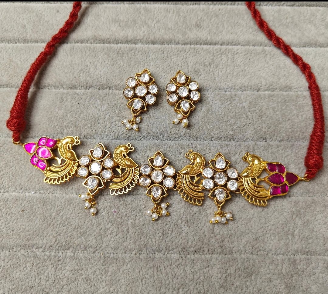 Fine Polki Kundan Antique Set By Chokerset APS958