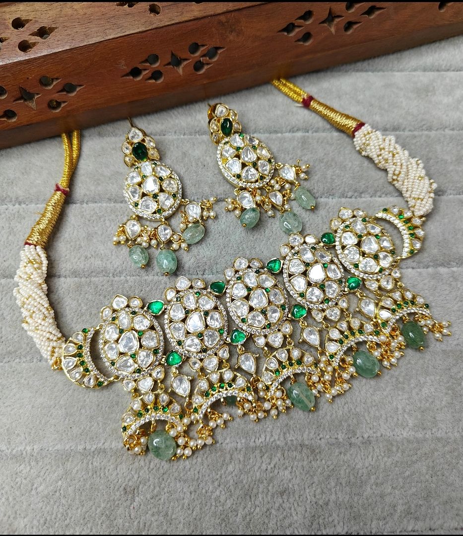 Fine Polki Kundan Antique Set By Chokerset APS949