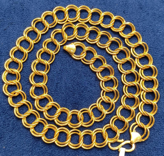 22 Size 200 Mg.1 Gram 24 kt Gold Forming Concept Chains By Chokerset  CSCHAIN1057