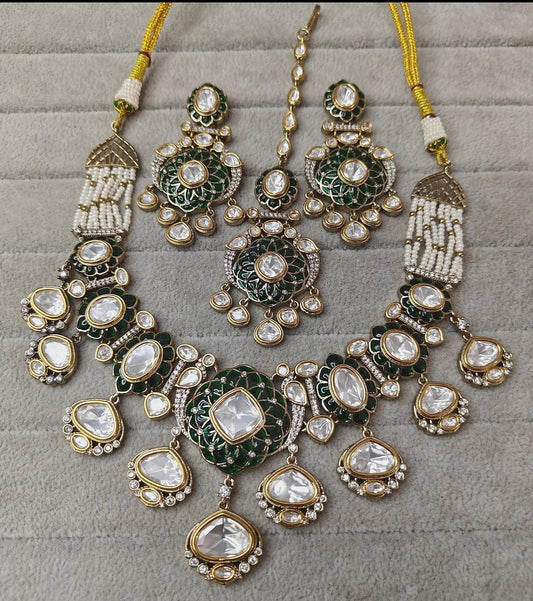 Fine Polki Kundan Antique Set By Chokerset APS1214