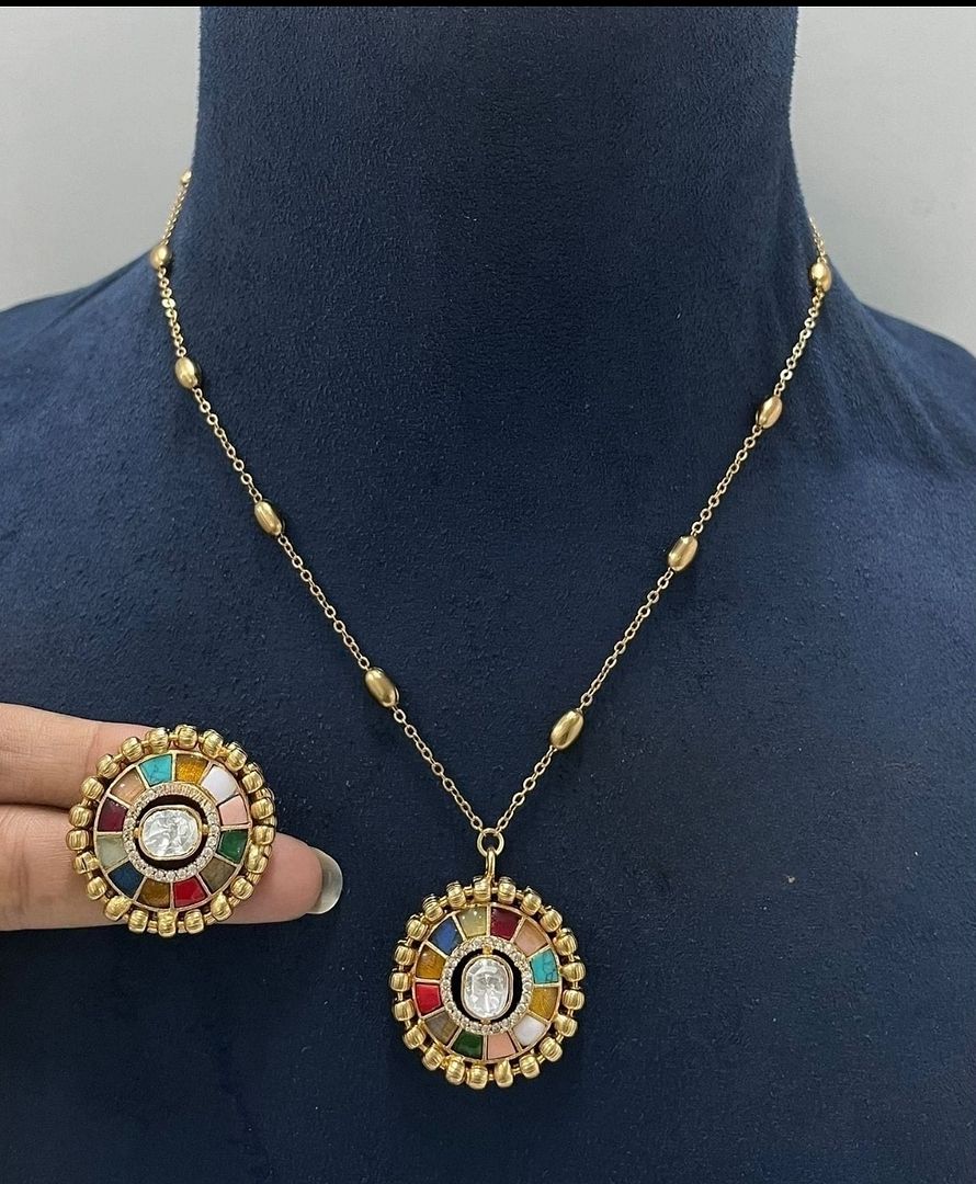 Fine Polki Kundan Antique Set By Chokerset APS952