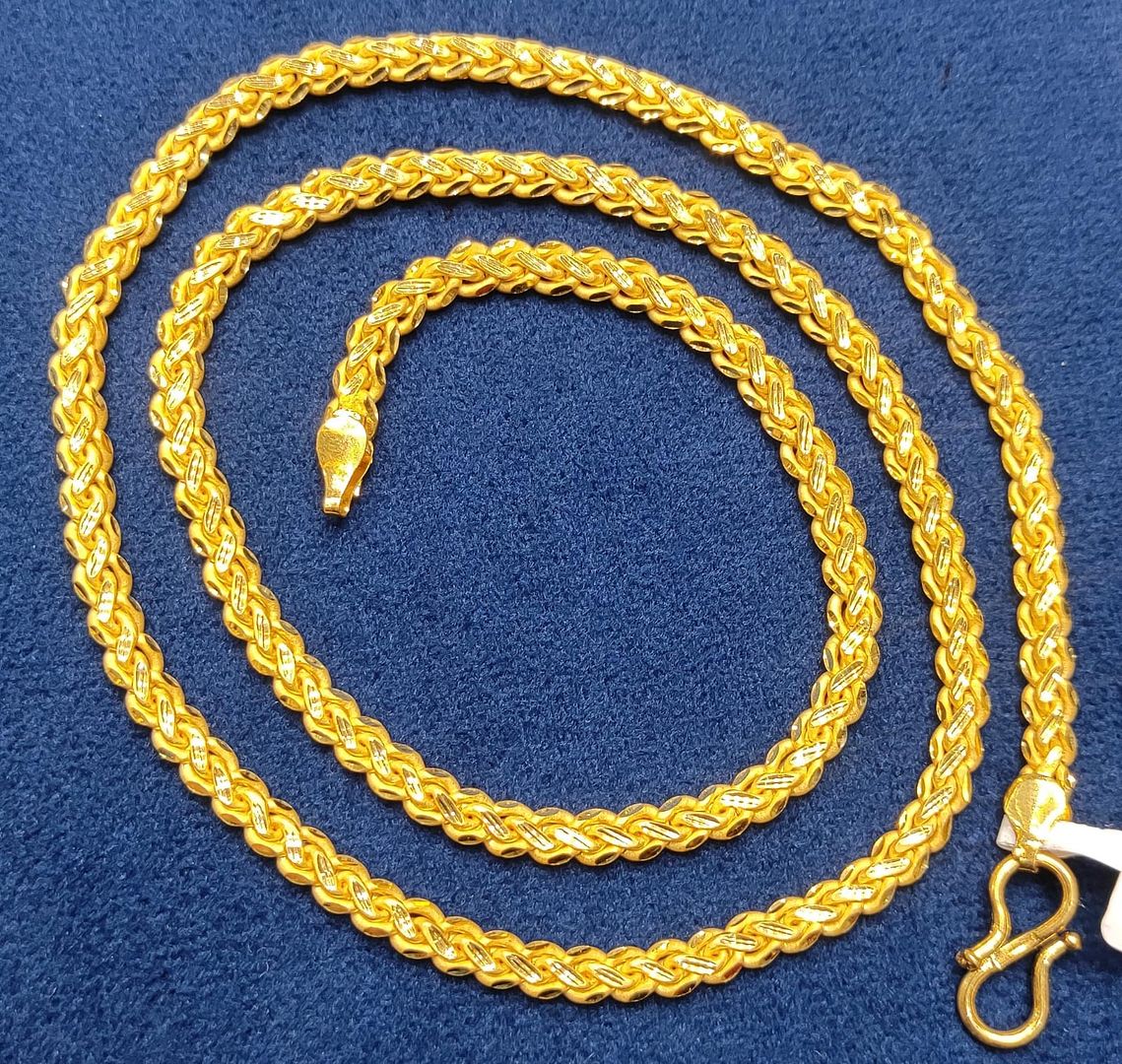 24 Size 200 Mg.1 Gram 24 kt Gold Forming Concept Chains By Chokerset  CSCHAIN1039