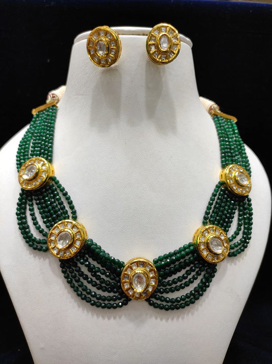 Fine Fashion Kundan Polki Jewellery Set By Chokerset CSACS423