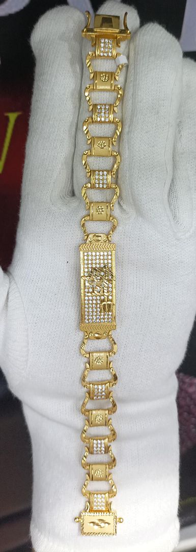 8.5 Size 100 Mg. Gold Forming Bracelet By Chokerset BRACE356