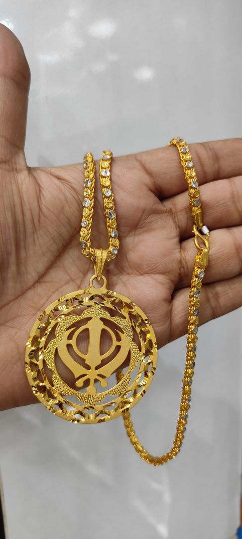 24 Size 200 Mg. Gold Forming Chain Pendant By Chokerset CSCP2886