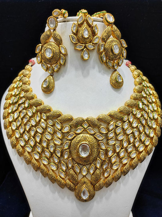 Fine Fashion Kundan Polki Jewellery Set By Chokerset CSACS420