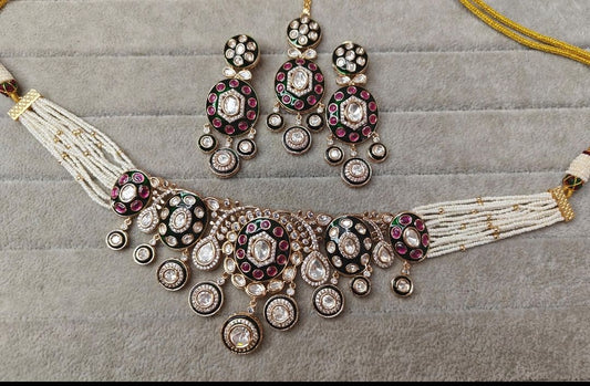 Fine Polki Kundan Antique Set By Chokerset APS1213