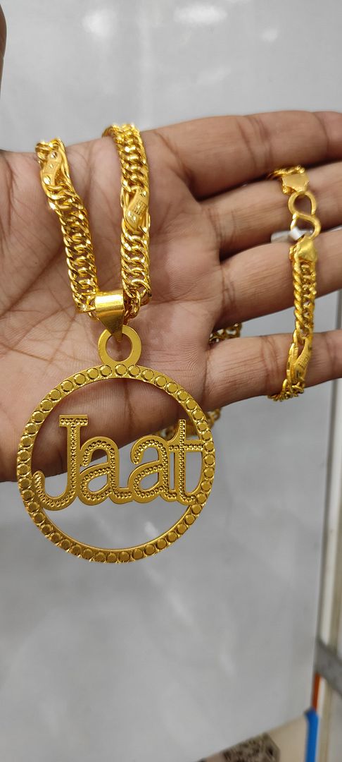 22 Size 200 Mg. Gold Forming Chain Pendant By Chokerset CSCP2871