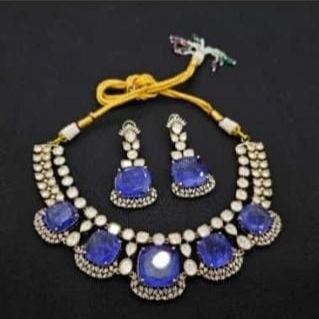 Fine Polki Kundan Antique Set By Chokerset APS953