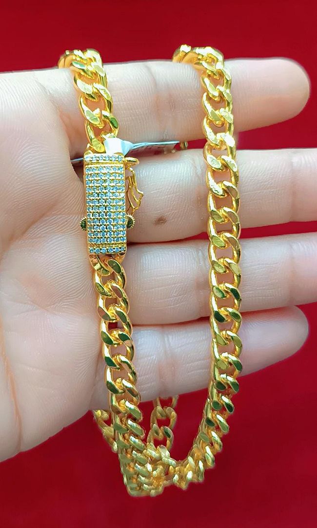 18 Size 50 Mg.1 Gram 24 kt Gold Forming Concept Chains By Chokerset  CSCHAIN1130